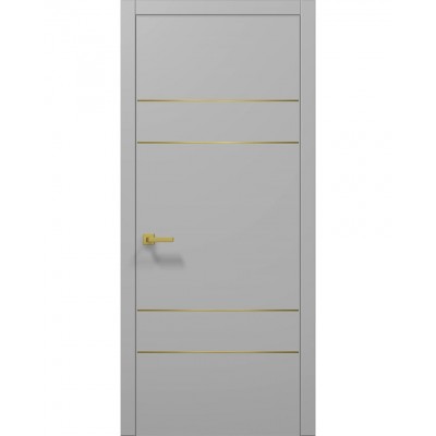 Двері Папа Карло PLATO PL-09 Сірий матовий, кромка АВСЧ