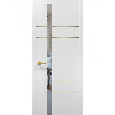 Двері Папа Карло PLATO PL-10 Білий матовий, кромка АВСЧ