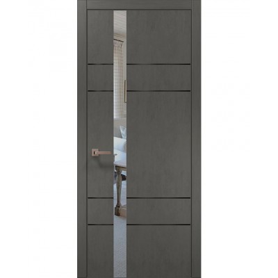 Двері Папа Карло PLATO PL-10 Бетон сірий, кромка АВСЧ