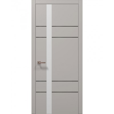 Двері Папа Карло PLATO PL-10 Світло сірий супермат, кромка АВСЧ