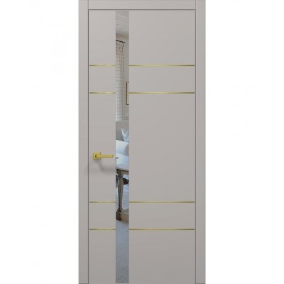 Двері Папа Карло PLATO PL-10 Світло сірий супермат, кромка АВСЧ