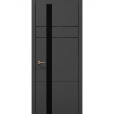 Двери Папа Карло PLATO PL-10 Темно серый супермат, кромка АВСЧ