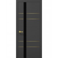 Двери Папа Карло PLATO PL-10 Темно серый супермат, кромка АВСЧ