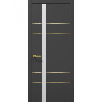 Двери Папа Карло PLATO PL-10 Темно серый супермат, кромка АВСЧ