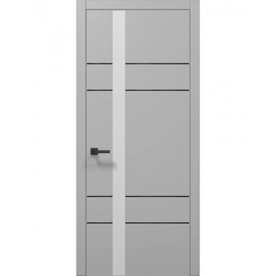 Двері Папа Карло PLATO PL-10 Сірий матовий, кромка АВСЧ