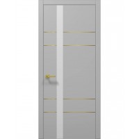 Двері Папа Карло PLATO PL-10 Сірий матовий, кромка АВСЧ