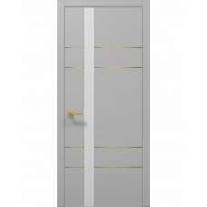 Двері Папа Карло PLATO PL-10 Сірий матовий, кромка АВСЧ