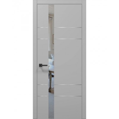 Двері Папа Карло PLATO PL-10 Сірий матовий, кромка АВСЧ