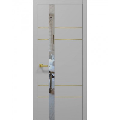 Двері Папа Карло PLATO PL-10 Сірий матовий, кромка АВСЧ