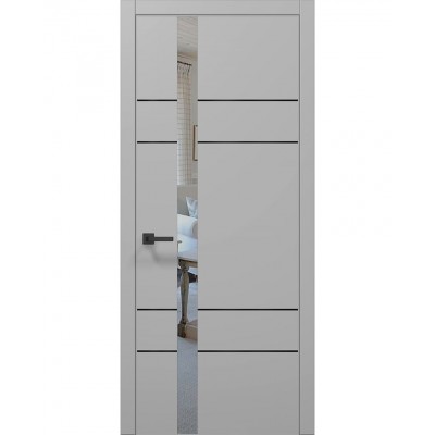 Двері Папа Карло PLATO PL-10 Сірий матовий, кромка АВСЧ