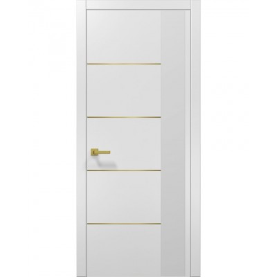 Двери Папа Карло PLATO PL-11 Белый матовый, кромка АВСЧ