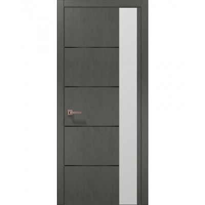 Двері Папа Карло PLATO PL-11 Бетон сірий, кромка АВСЧ