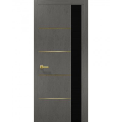 Двері Папа Карло PLATO PL-11 Бетон сірий, кромка АВСЧ