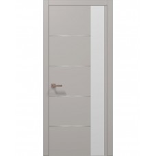 Двері Папа Карло PLATO PL-11 Світло сірий супермат, кромка АВСЧ