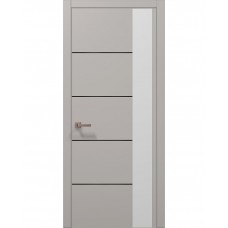 Двері Папа Карло PLATO PL-11 Світло сірий супермат, кромка АВСЧ