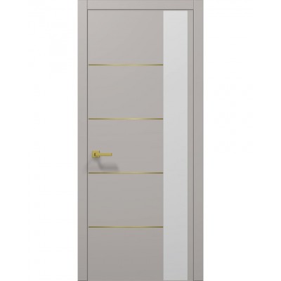 Двері Папа Карло PLATO PL-11 Світло сірий супермат, кромка АВСЧ