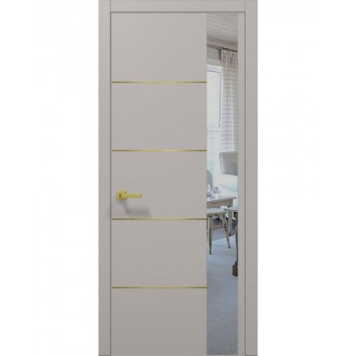 Двері Папа Карло PLATO PL-11 Світло сірий супермат, кромка АВСЧ
