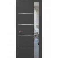 Двері Папа Карло PLATO PL-11 Темно сірий супермат, кромка АВСЧ