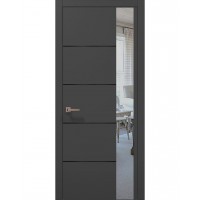 Двері Папа Карло PLATO PL-11 Темно сірий супермат, кромка АВСЧ