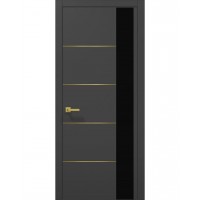 Двері Папа Карло PLATO PL-11 Темно сірий супермат, кромка АВСЧ