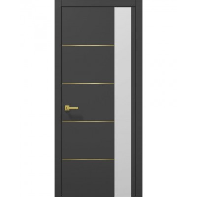 Двері Папа Карло PLATO PL-11 Темно сірий супермат, кромка АВСЧ