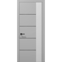 Двері Папа Карло PLATO PL-11 Сірий матовий, кромка АВСЧ