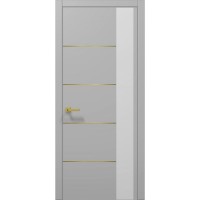 Двері Папа Карло PLATO PL-11 Сірий матовий, кромка АВСЧ