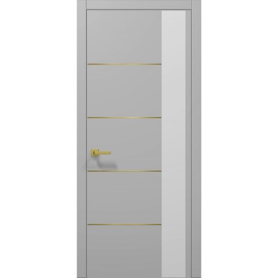 Двері Папа Карло PLATO PL-11 Сірий матовий, кромка АВСЧ