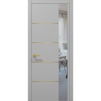 Двері Папа Карло PLATO PL-11 Сірий матовий, кромка АВСЧ