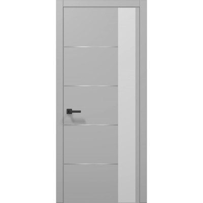 Двері Папа Карло PLATO PL-11 Сірий матовий, кромка АВСЧ