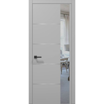 Двері Папа Карло PLATO PL-11 Сірий матовий, кромка АВСЧ