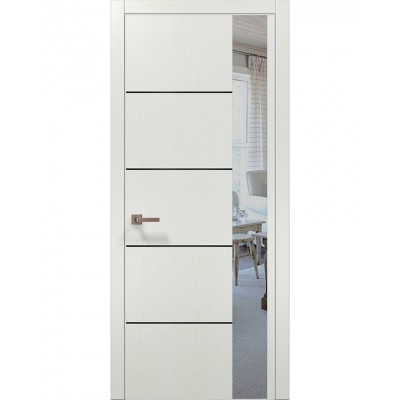 Двері Папа Карло PLATO PL-11 Ясен білий, кромка АВСЧ