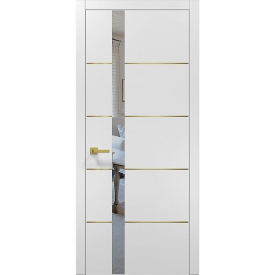 Двери Папа Карло PLATO PL-12 Белый матовый, кромка АВСЧ