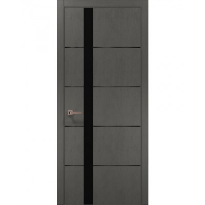 Двері Папа Карло PLATO PL-12 Бетон сірий, кромка АВСЧ