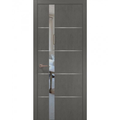 Двері Папа Карло PLATO PL-12 Бетон сірий, кромка АВСЧ