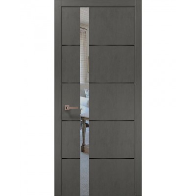 Двері Папа Карло PLATO PL-12 Бетон сірий, кромка АВСЧ