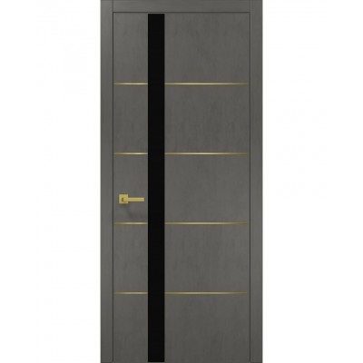 Двері Папа Карло PLATO PL-12 Бетон сірий, кромка АВСЧ