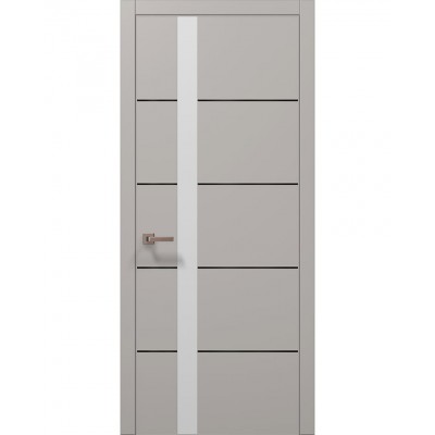 Двері Папа Карло PLATO PL-12 Світло сірий супермат, кромка АВСЧ