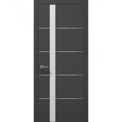 Двері Папа Карло PLATO PL-12 Темно сірий супермат, кромка АВСЧ