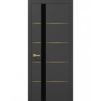 Двері Папа Карло PLATO PL-12 Темно сірий супермат, кромка АВСЧ
