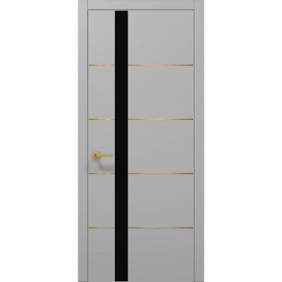 Двері Папа Карло PLATO PL-12 Сірий матовий, кромка АВСЧ