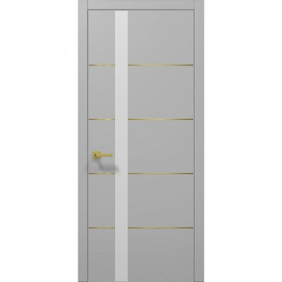 Двері Папа Карло PLATO PL-12 Сірий матовий, кромка АВСЧ