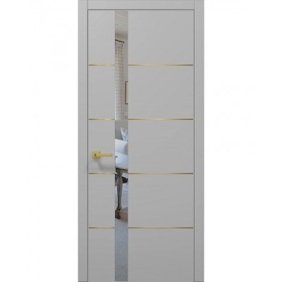 Двері Папа Карло PLATO PL-12 Сірий матовий, кромка АВСЧ