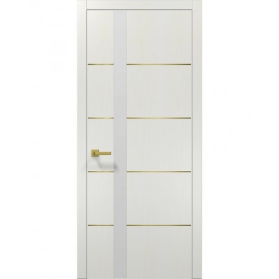 Двері Папа Карло PLATO PL-12 Ясен білий, кромка АВСЧ