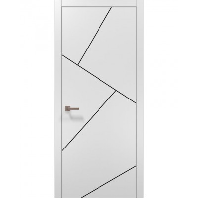 Двері Папа Карло PLATO PL-15 Білий матовий, кромка АВСЧ