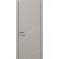 Двери Папа Карло PLATO PL-15 Светло серый супермат, кромка АВСЧ
