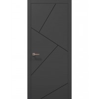 Двері Папа Карло PLATO PL-15 Темно сірий супермат, кромка АВСЧ