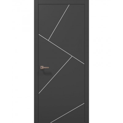 Двері Папа Карло PLATO PL-15 Темно сірий супермат, кромка АВСЧ