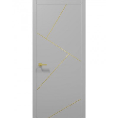 Двері Папа Карло PLATO PL-15 Сірий матовий, кромка АВСЧ