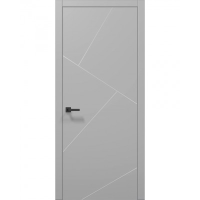 Двері Папа Карло PLATO PL-15 Сірий матовий, кромка АВСЧ